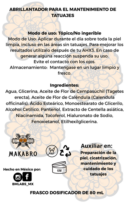Abrillantador para el Mantenimiento de Tatuajes-Makabro